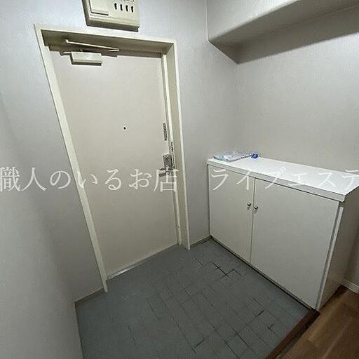 玄関もゆったりしています シューズボックスのおかげで土間はすっきり(同タイプ601号室の参考写真です)