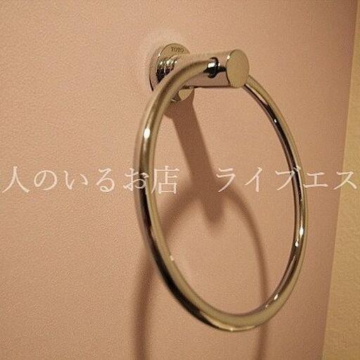 タオル掛けもオシャレ!賃貸では見ないタイプですね