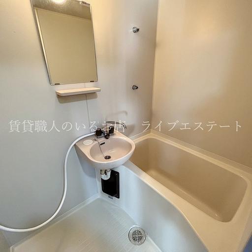 お風呂と洗面台(同タイプ104号室の参考写真です)