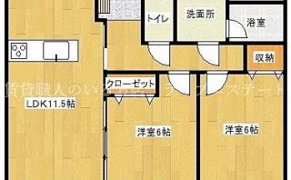 リビング含めすべてのお部屋が南向きの2LDKマンション(*´▽｀*)